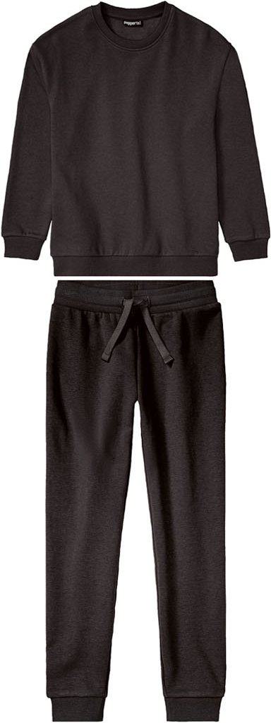 Thumbnail - pepperts!® Mädchen Sweatanzug 2tlg. (Schwarz, 146/152)