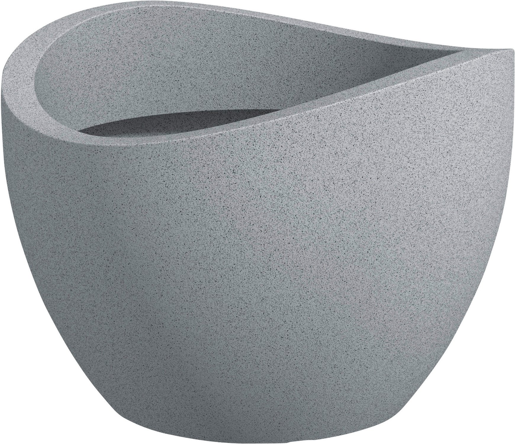 Scheurich Pflanzgefäß Wave Globe (Stony Grey, Ø 40 cm, Höhe 30 cm)
