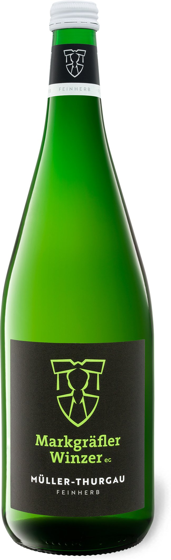 Markgräfler Winzer Müller-Thurgau QbA feinherb, Literflasche, Weißwein 2024