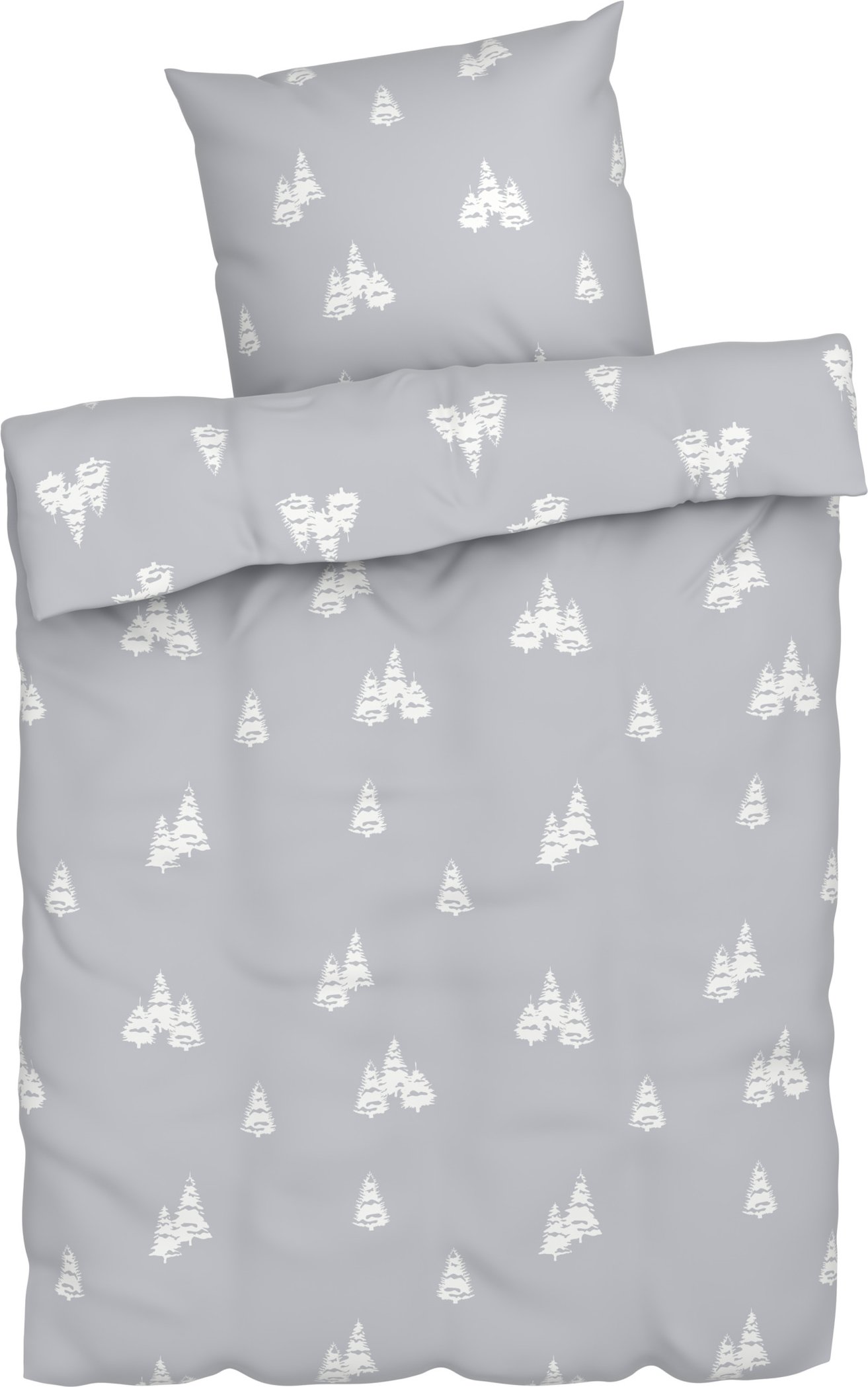 LIVARNO home Mikrofaser-Feinbiber-Wendebettwäsche (Grau)