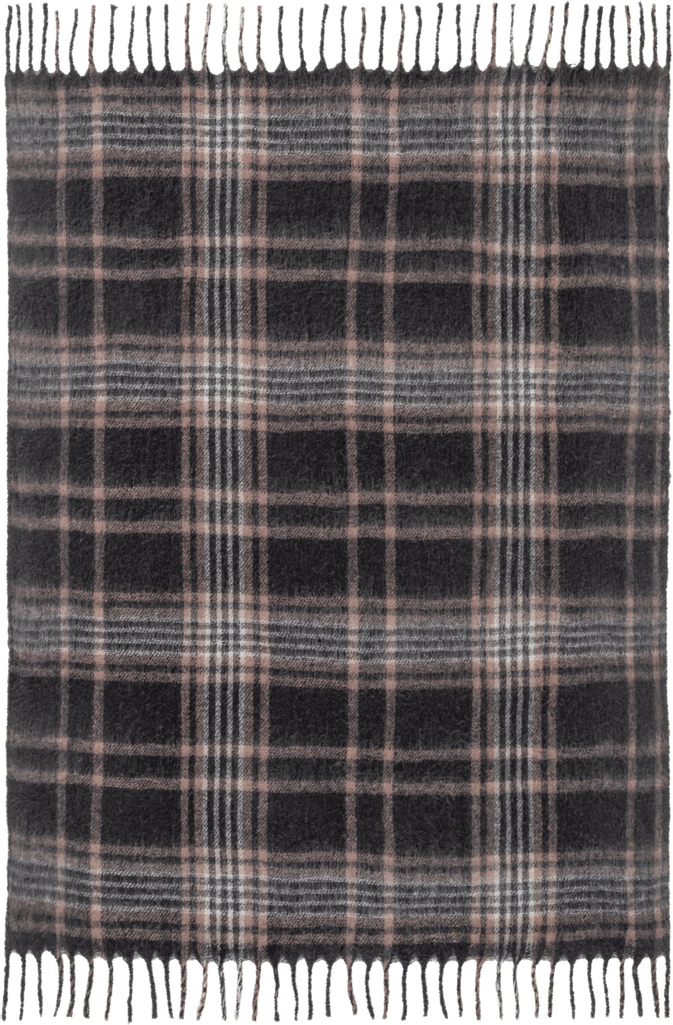 LIVARNO home Decke Jacquard (dunkel/karo)