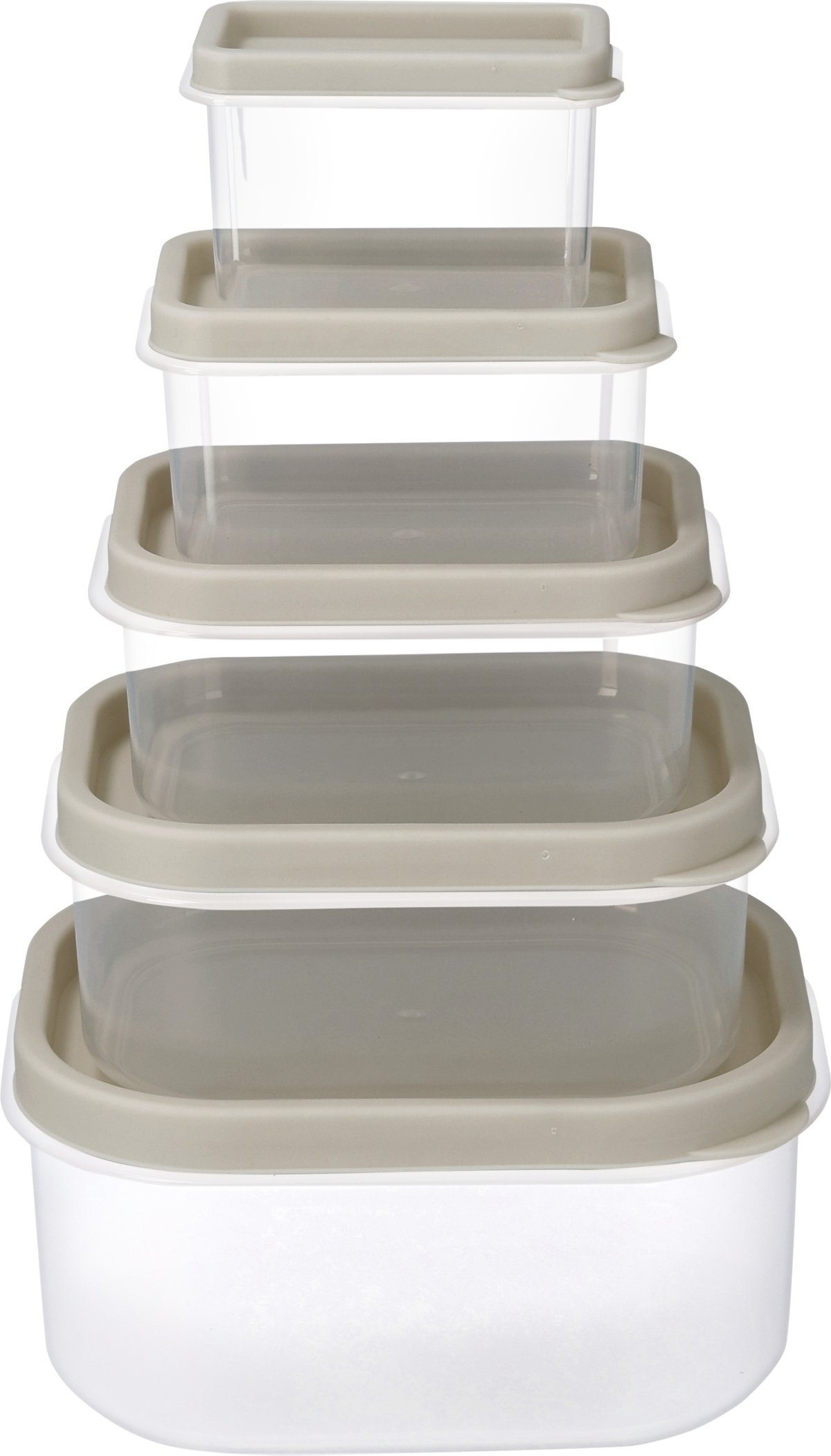 SILVERCREST® Frischhaltedosen-Set 5er (Rechteckig, Beige)