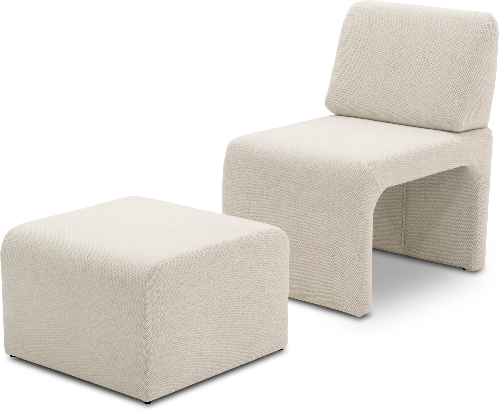Domo Sessel »Toulon«, mit Hocker (Creme)