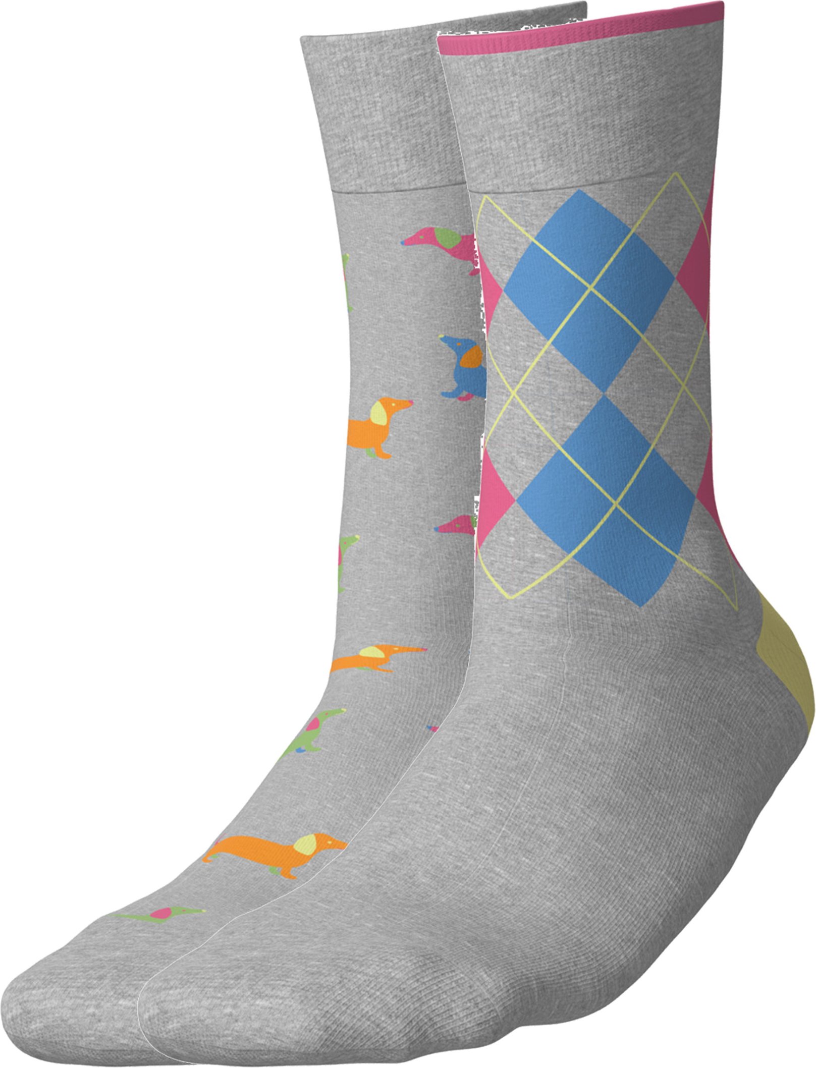 esmara® Damen Herren Socken bunt 2er (Hunde/Karo, 35-38)