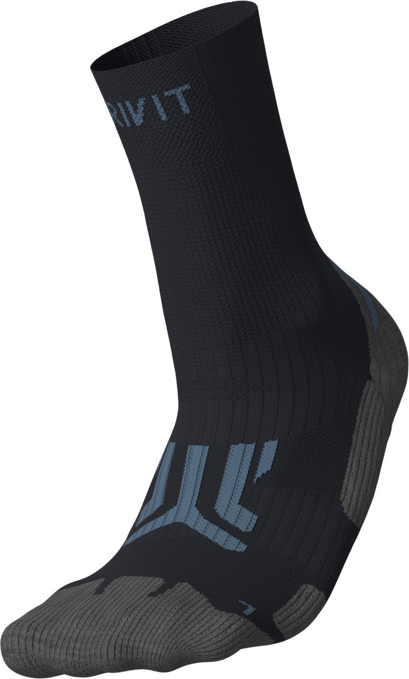 CRIVIT Damen/Herren Funktionssocken Trekking (dunkelblau/grau, 45/46)