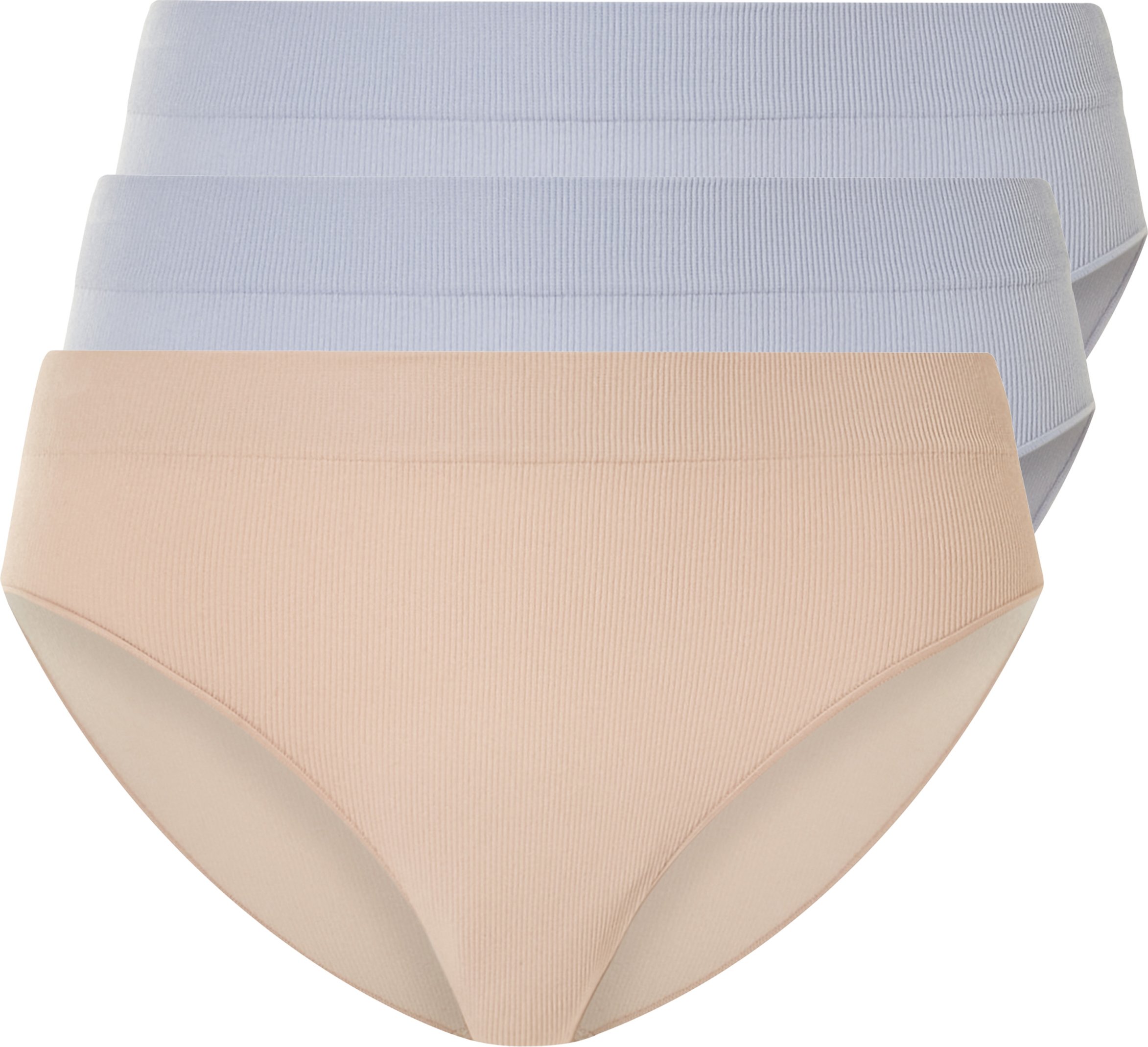 Thumbnail - esmara® 3 Damen Slips aus Rippe Seamless (S (36/38), blau/beige)