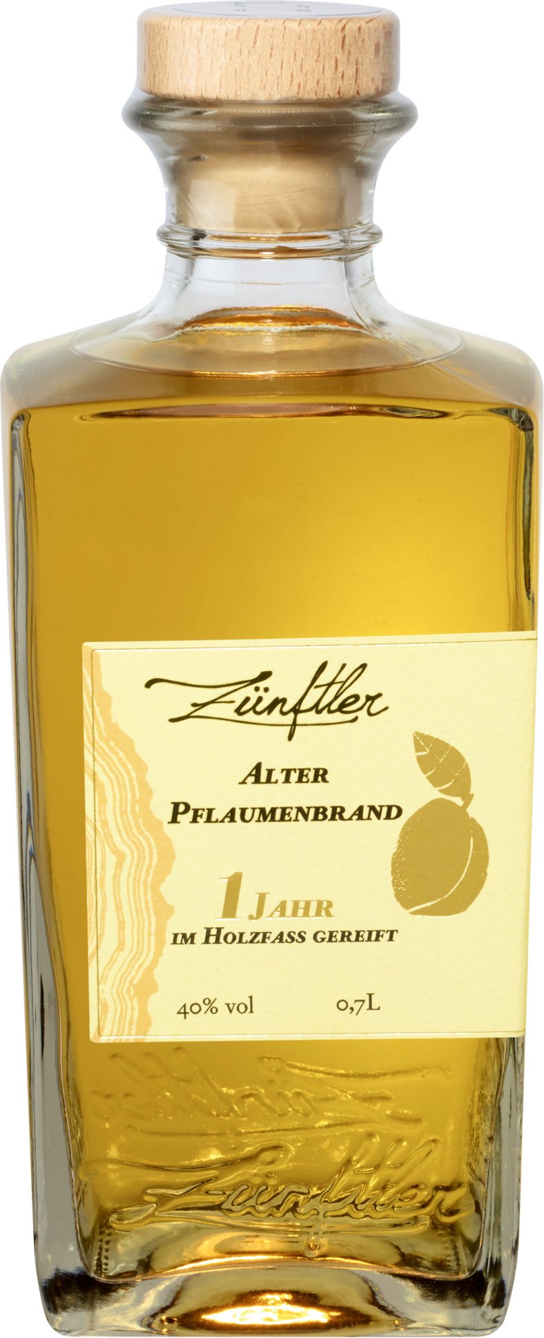 Zünftler Alter Pflaumenbrand 1 Jahr 40% Vol
