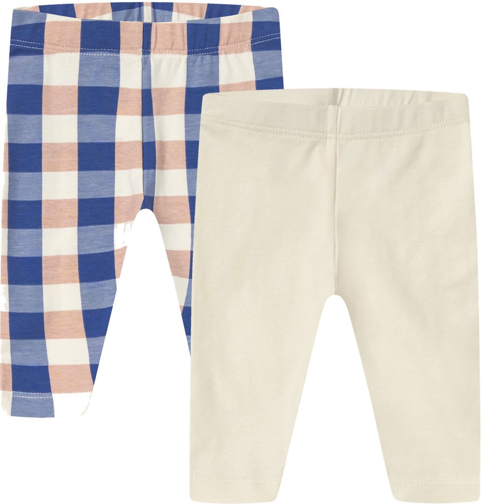 lupilu® 2 Baby Mädchen Leggings (62/68, Karo/weiß)
