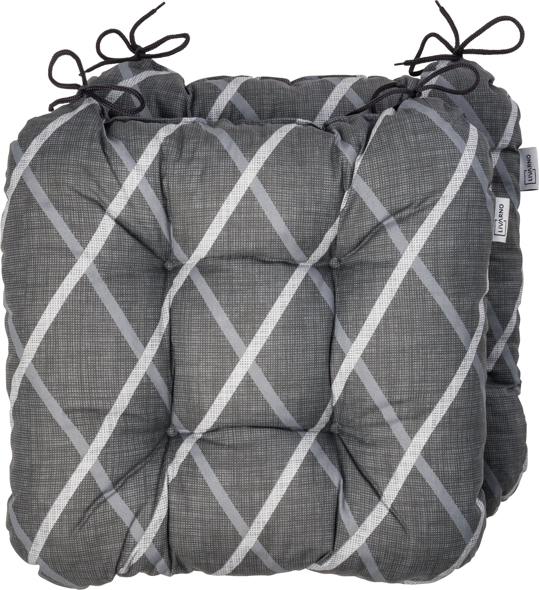 LIVARNO® Sitzkissen Valencia/Miami 6,5cm, 2 Stück (Anthrazit)