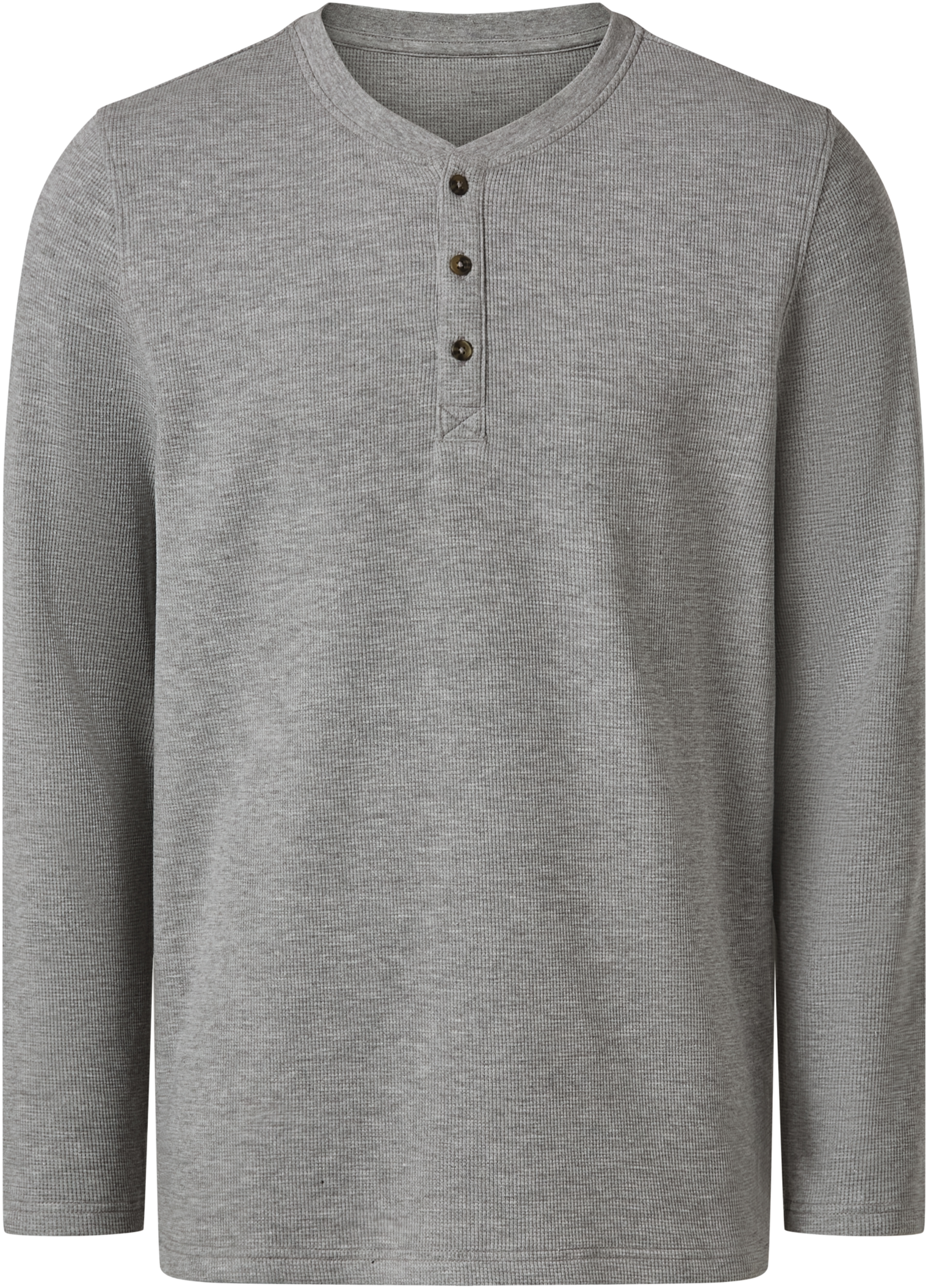Thumbnail - esmara Men Herren Langarmshirt, Waffelstruktur (Grau, S (44/46))