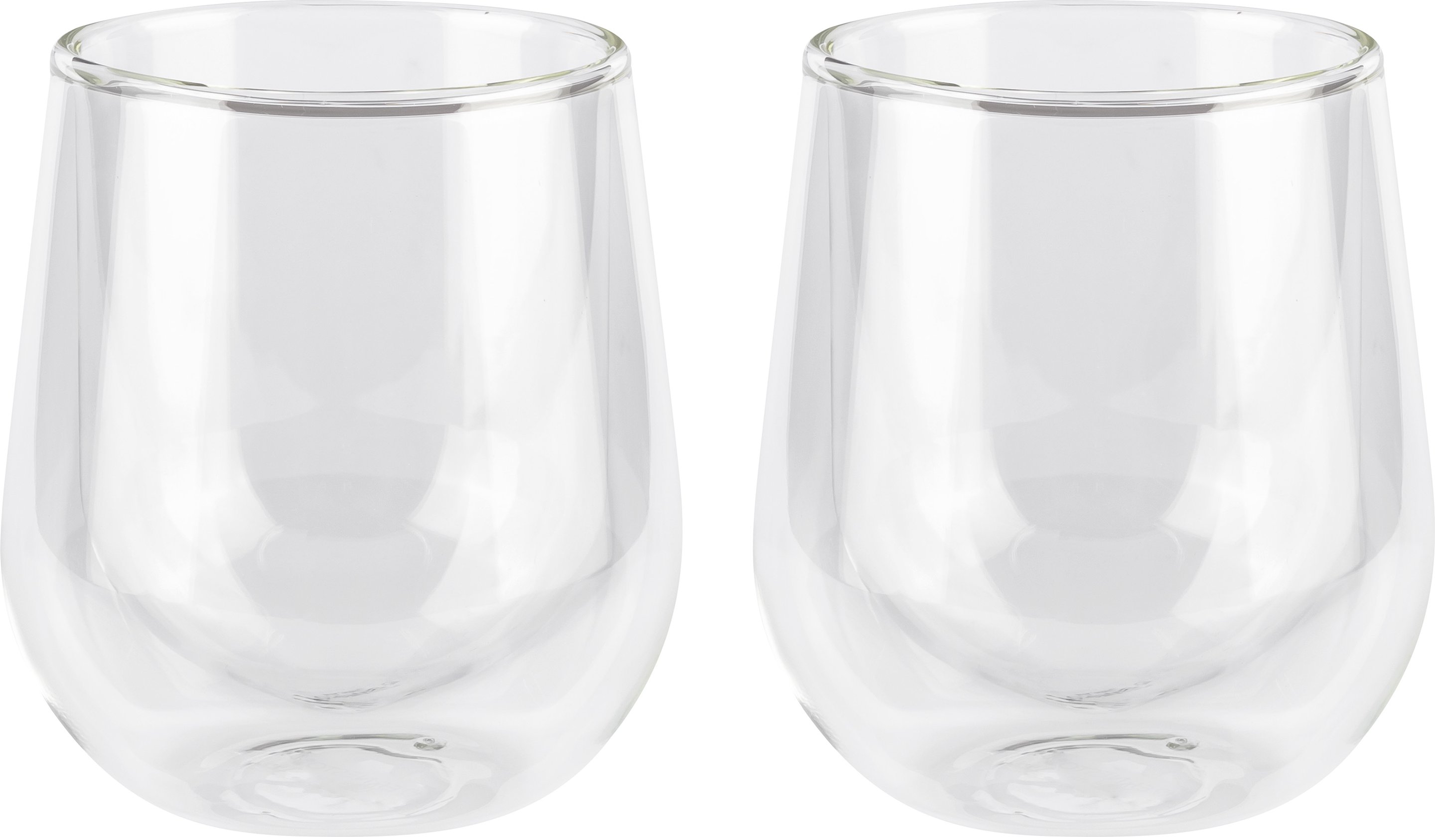 ERNESTO® Doppelwandige Gläser, 2 Stück, aus Borosilikatglas (Wein)