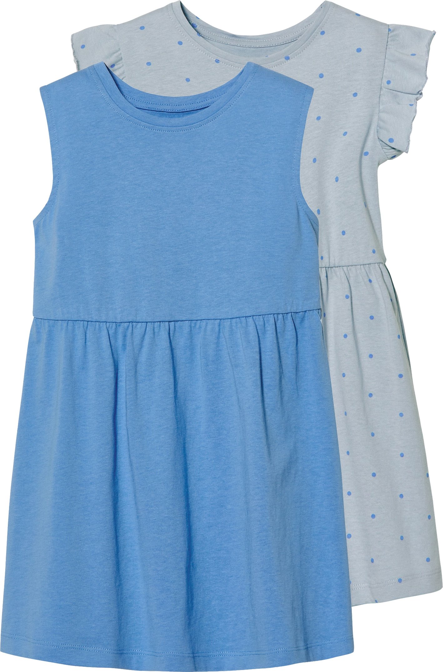 Thumbnail - lupilu® Kleinkinder Mädchen Kleid 2er (blau/hellblau, 110/116)