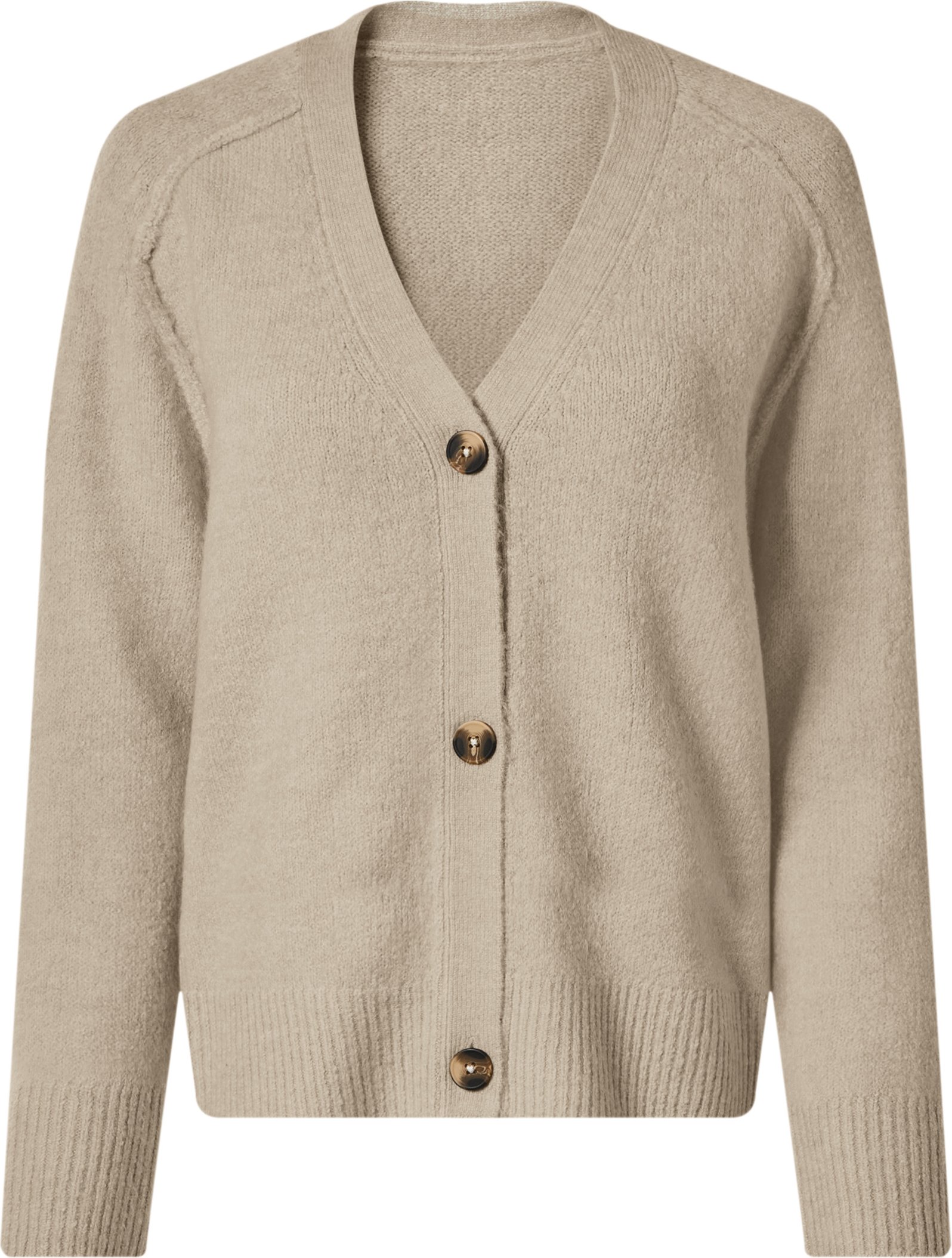 esmara® Damen Cardigan Grobstrick (Beige, L(44/46))