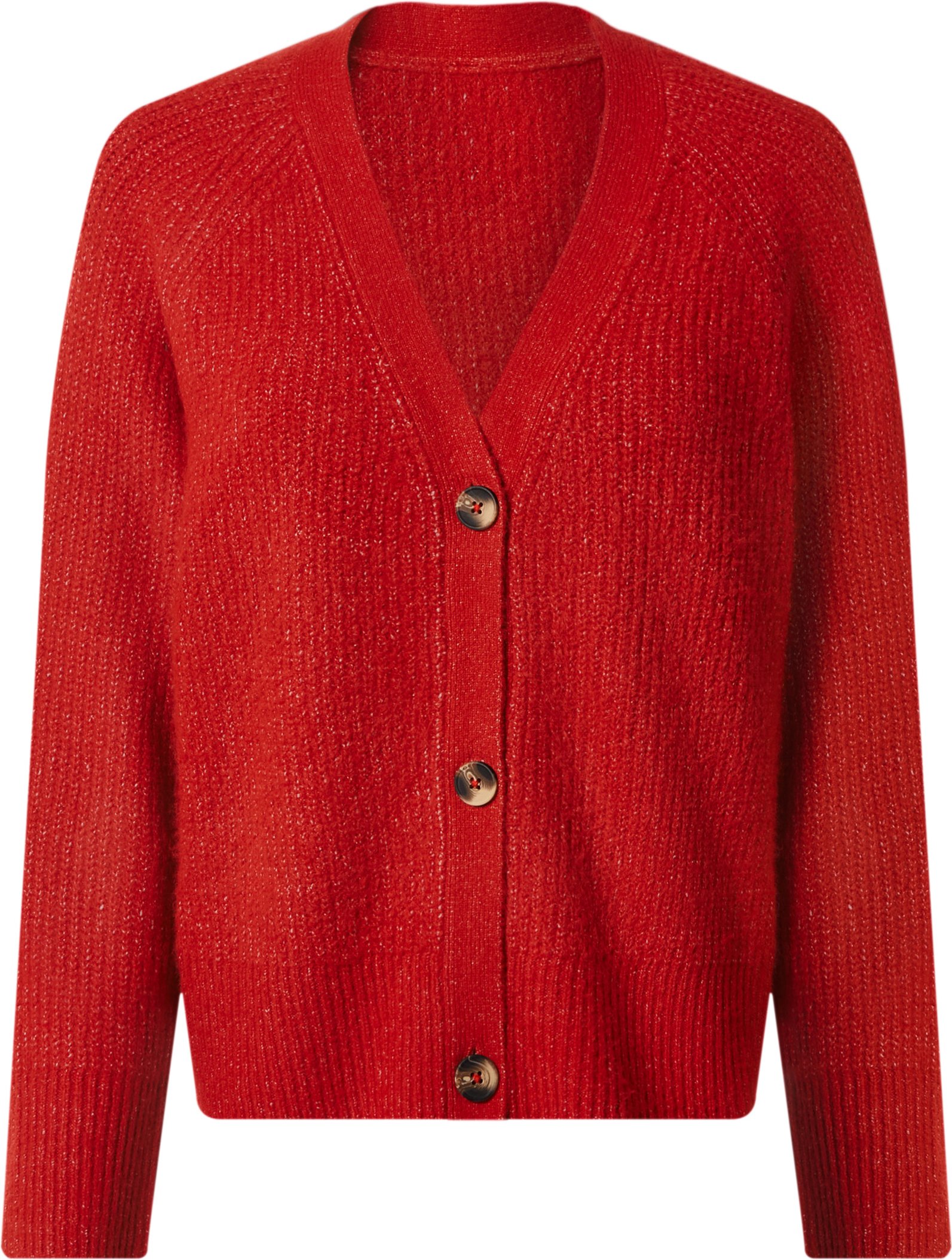 esmara® Damen Cardigan Grobstrick (Rot, S(36/38))