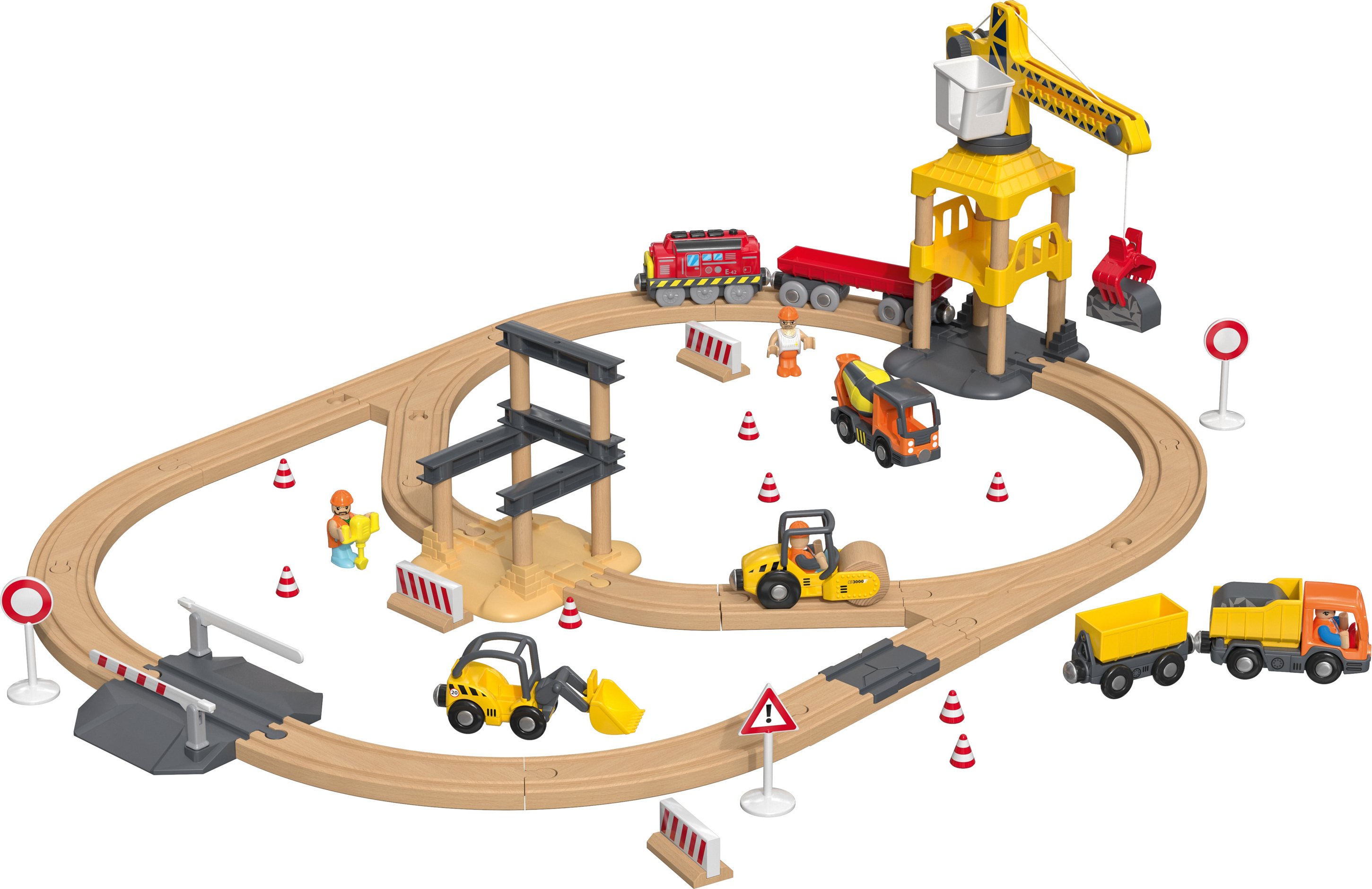Thumbnail - lupilu® Eisenbahn-Set »Baustelle / Freizeitpark« (Baustelle)