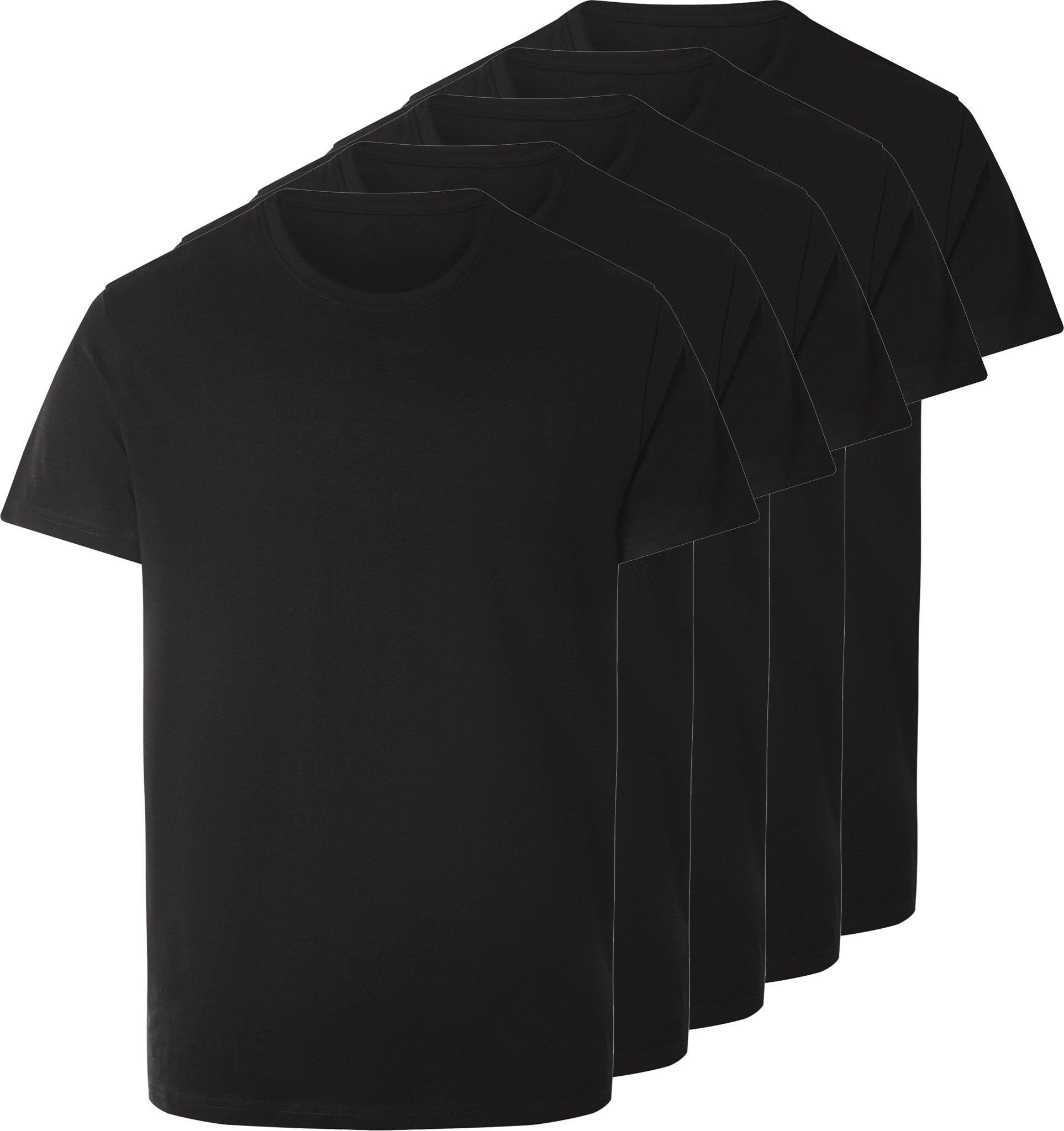 esmara Men Herren T-Shirt, 5 Stück (Schwarz, XXL (60/62))