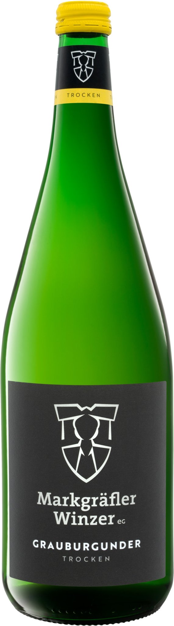 Markgräfler Winzer Grauburgunder QbA trocken, Literflasche, Weißwein 2022