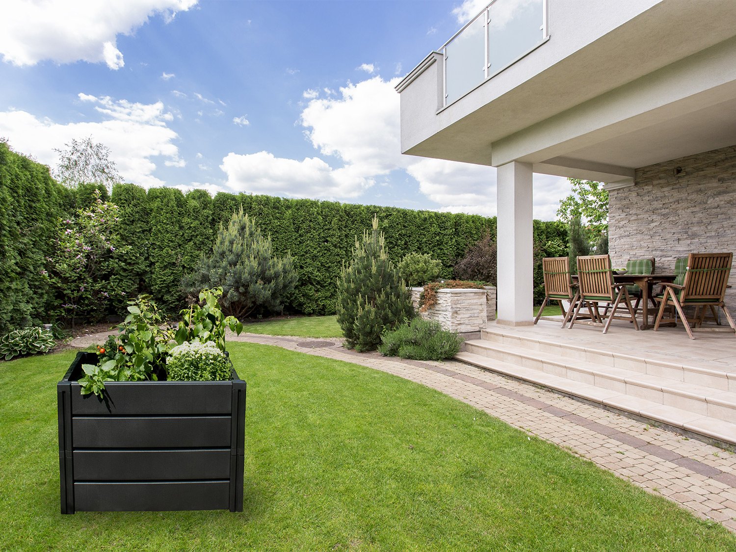 KHW Hochbeet Demeter anthrazit (336 L, M)