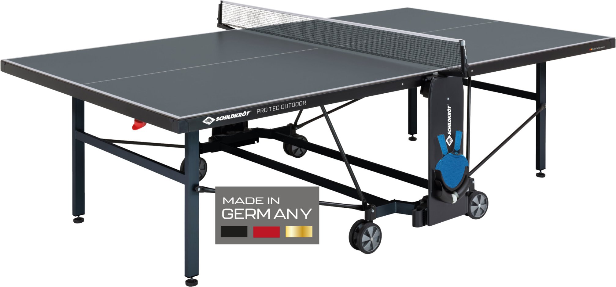 Schildkröt Tischtennisplatte ProTec Outdoor, wetterfester Kompakttisch, klappbar