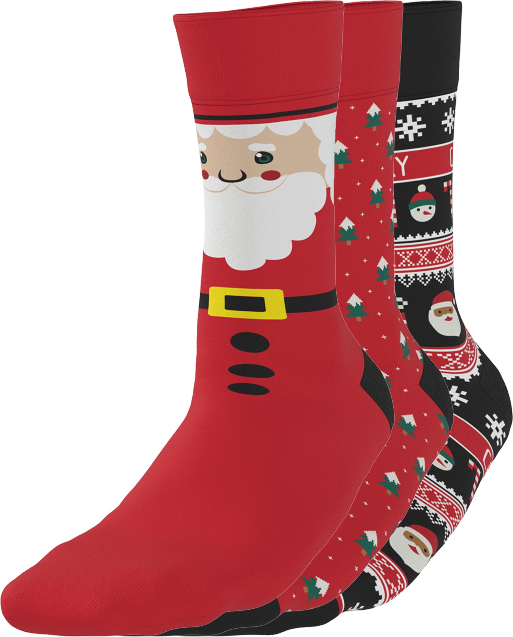 esmara® Herren Socken, 3 Paar (Schwarz/Rot, 39-42)