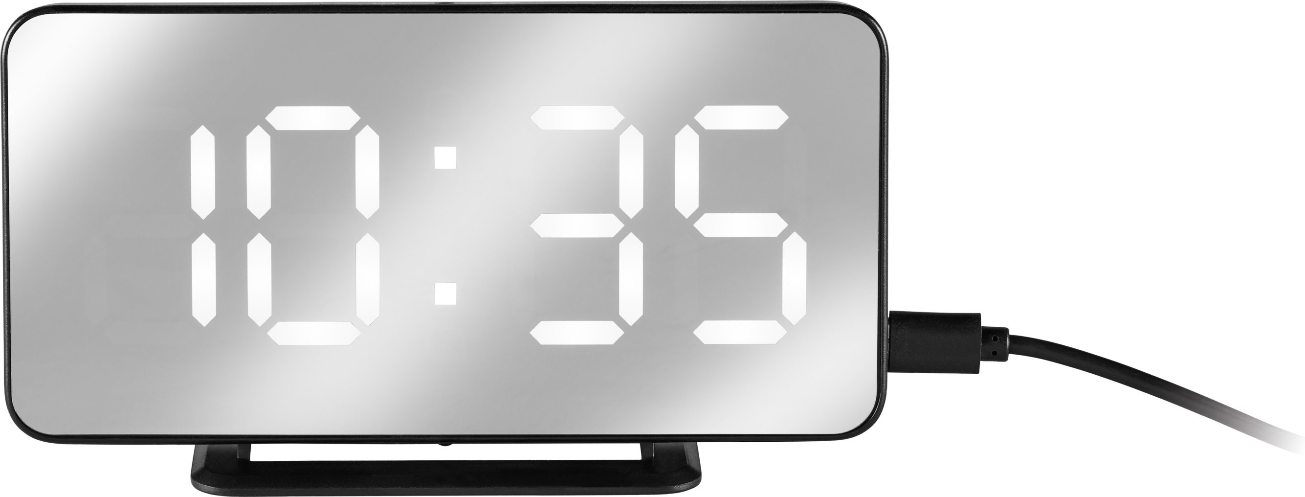 LIVARNO® Digitaler Spiegel Wecker (Schwarz)