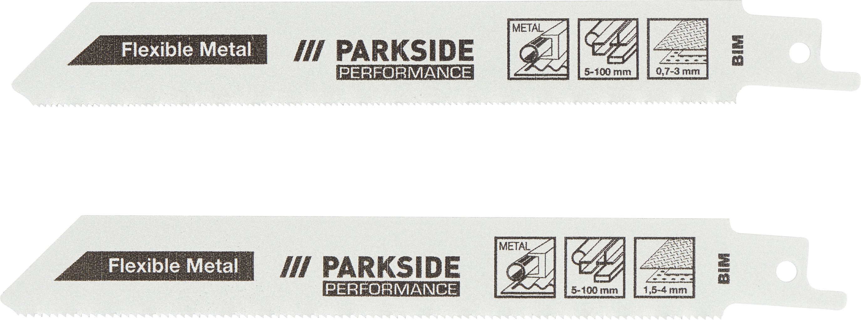 Thumbnail - PARKSIDE PERFORMANCE® Säbelsägeblätter Performance 2tlg. (Metall fein)