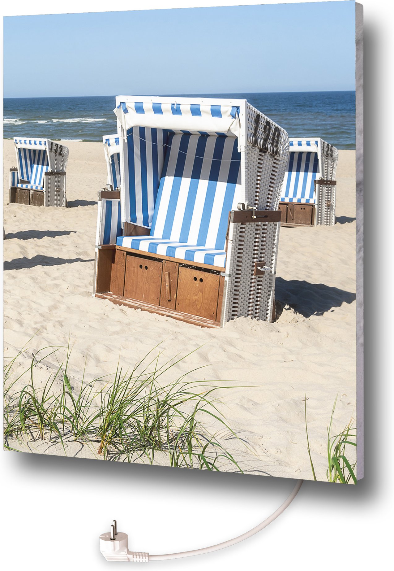 marmony® Infrarot-MOTIV-Heizkörper 500 W mit Thermostat MTC-40 (Strandkorb)