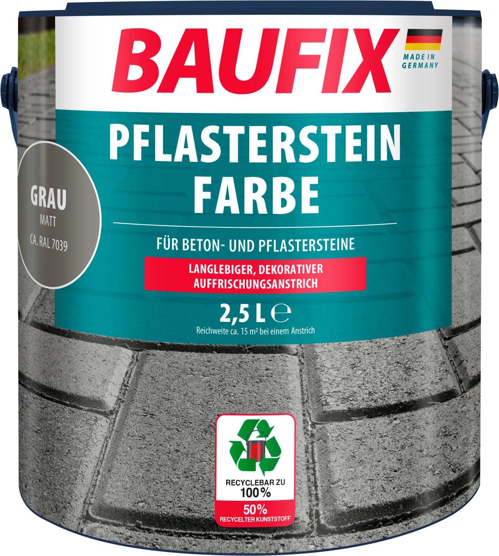BAUFIX Pflasterstein Farbe (Grau matt)