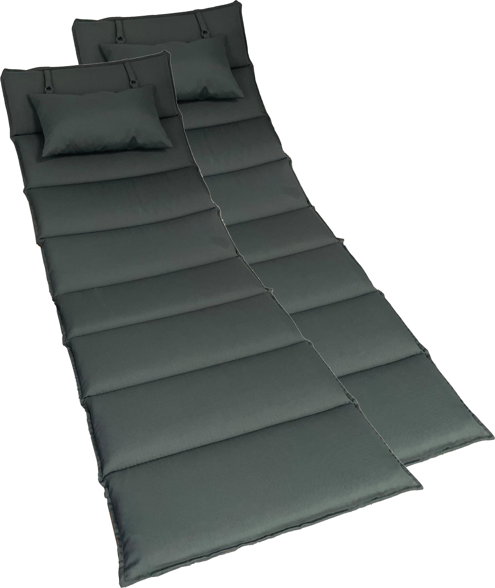 HOME DELUXE Auflage Wellenholzliege TAIGA (2er Set)