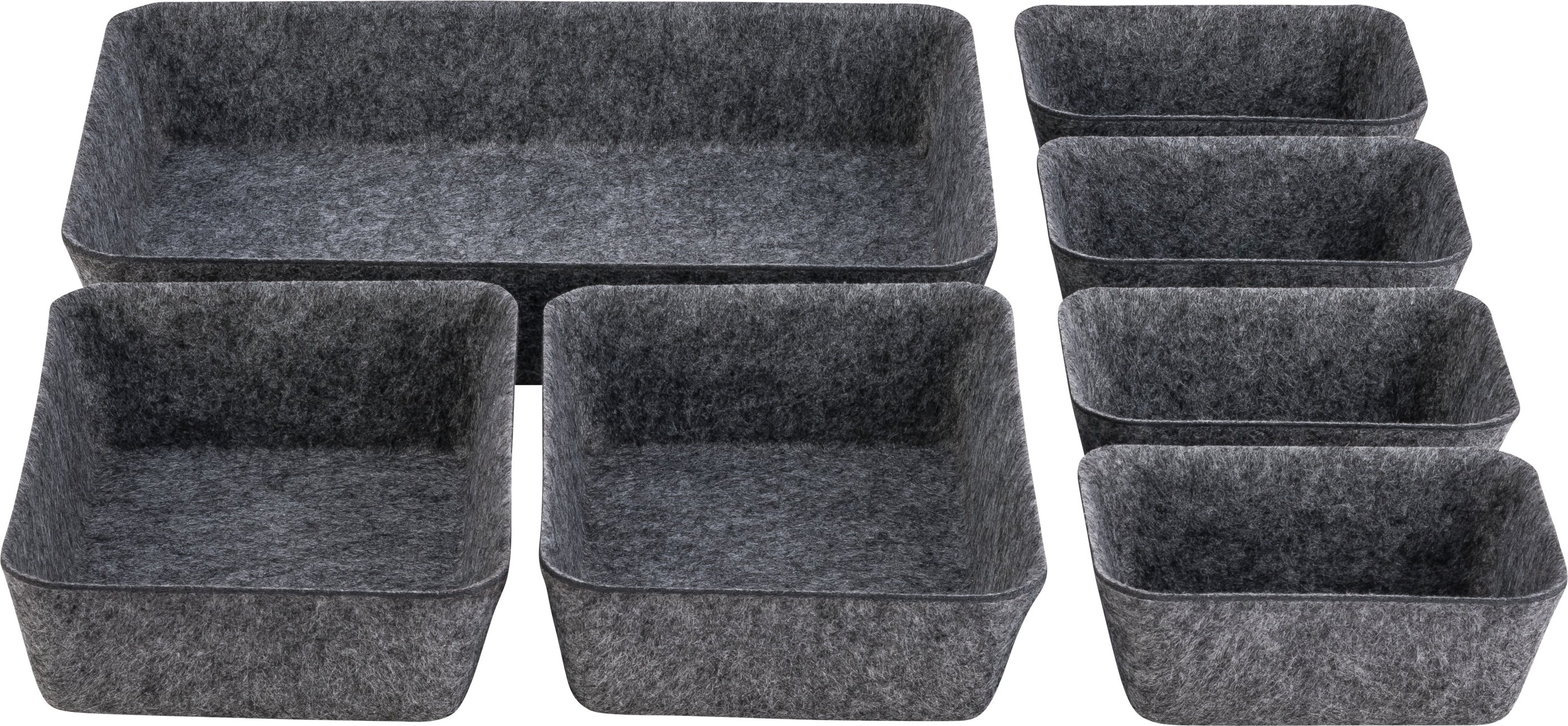 Thumbnail - W5 Organizer-Set, 7-teilig (Dunkelgrau)