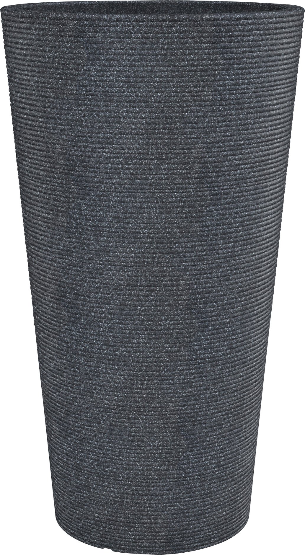 Scheurich Pflanzgefäß Coneo High (Schwarz Granit, Ø 29 cm, Höhe 55 cm)