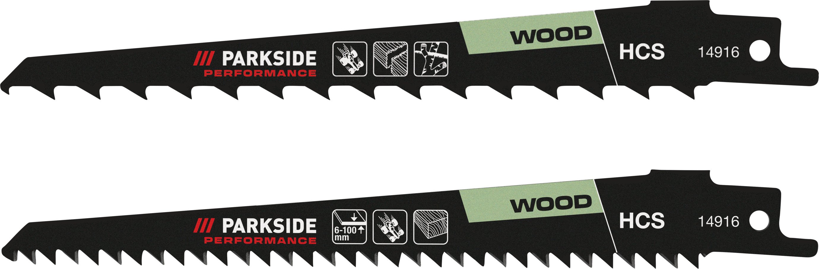 PARKSIDE PERFORMANCE® Säbelsägeblatt-Set »PFSZP 3 A1«, 2 Stück (Holz+Plastik)