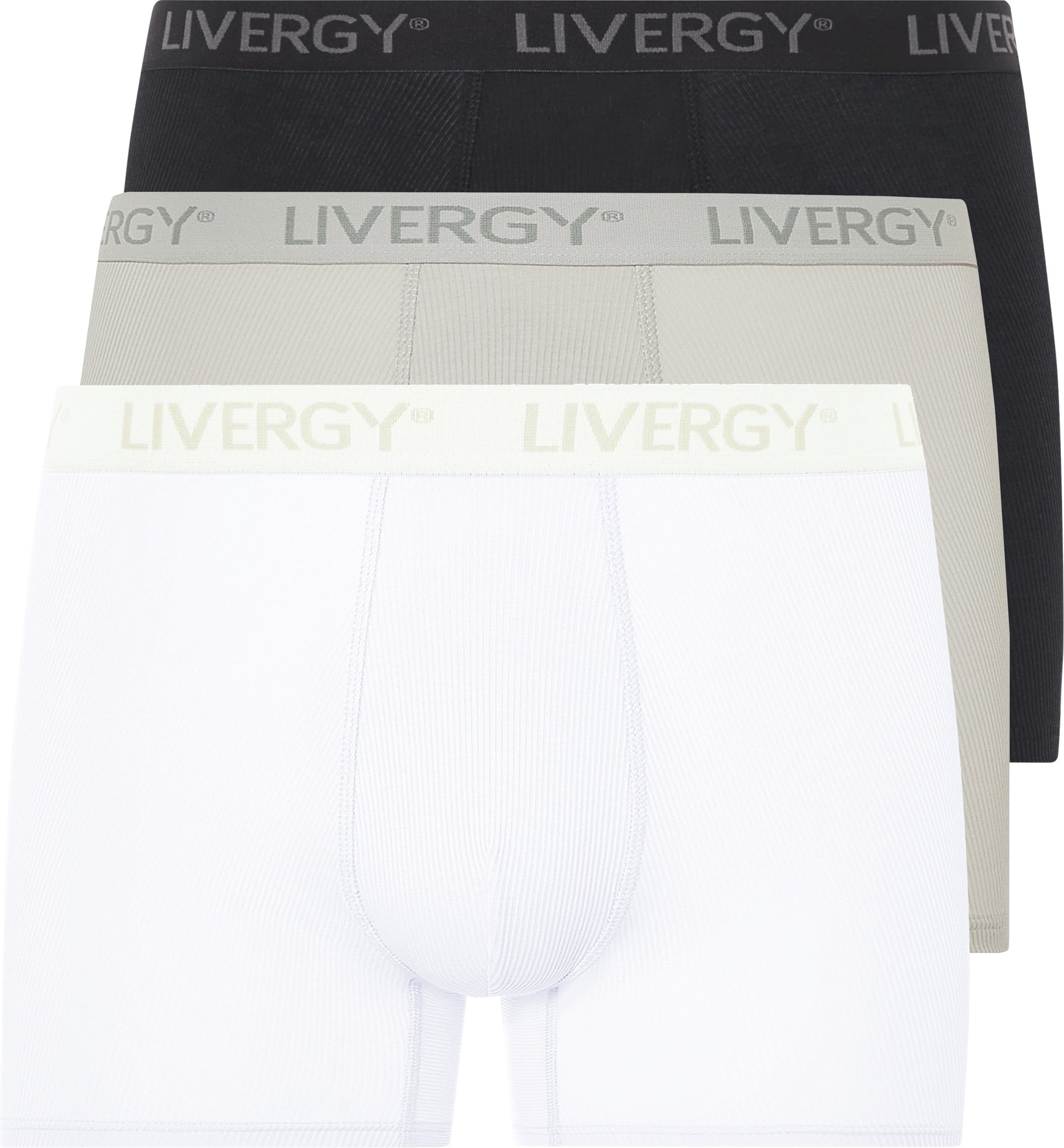 Thumbnail - LIVERGY® Herren Boxer 3er (weiß/hellgrau/schwarz, 5/M)