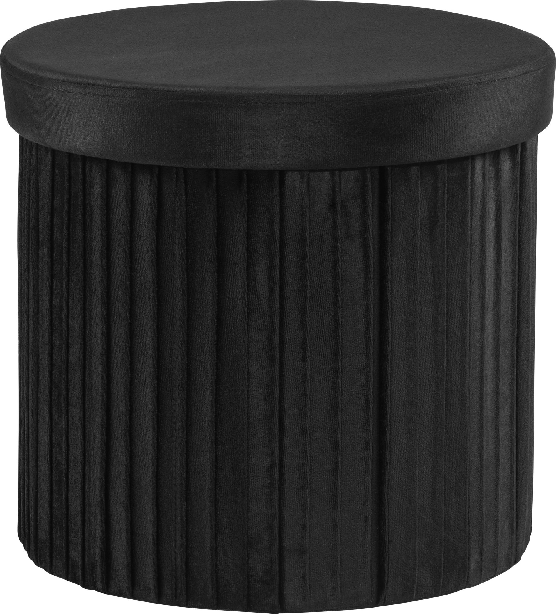 LIVARNO® Sitzhocker aus weichem Samt (Schwarz)