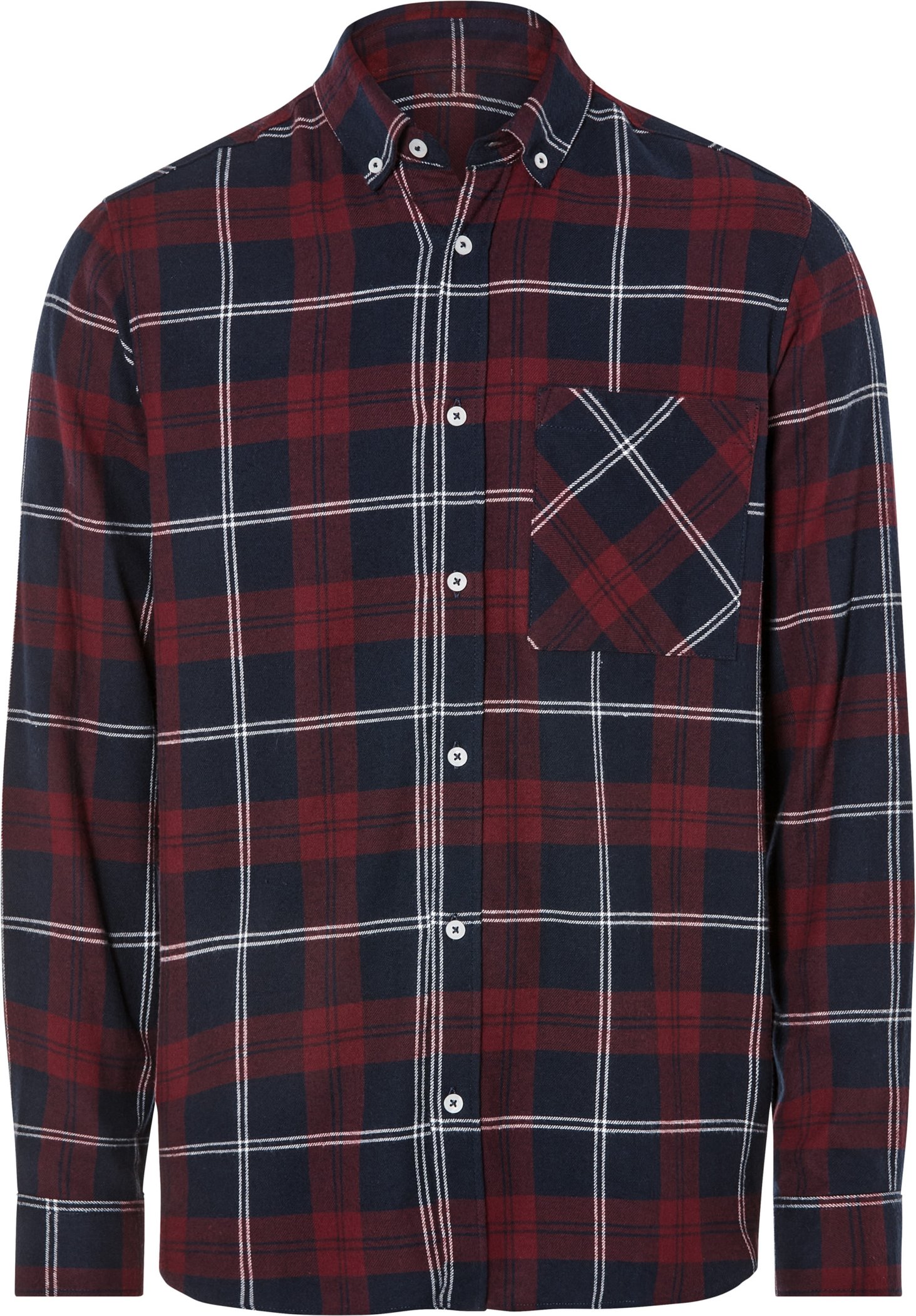 Thumbnail - LIVERGY® Herren Freizeithemd Flanell (M(39/40), rot/blau)