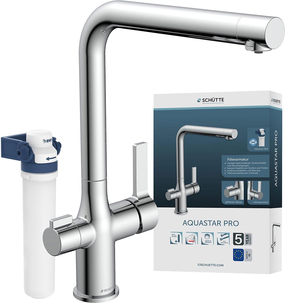 Schütte Küchenarmatur mit FILTERSYSTEM AQUASTAR PRO (Chrom)
