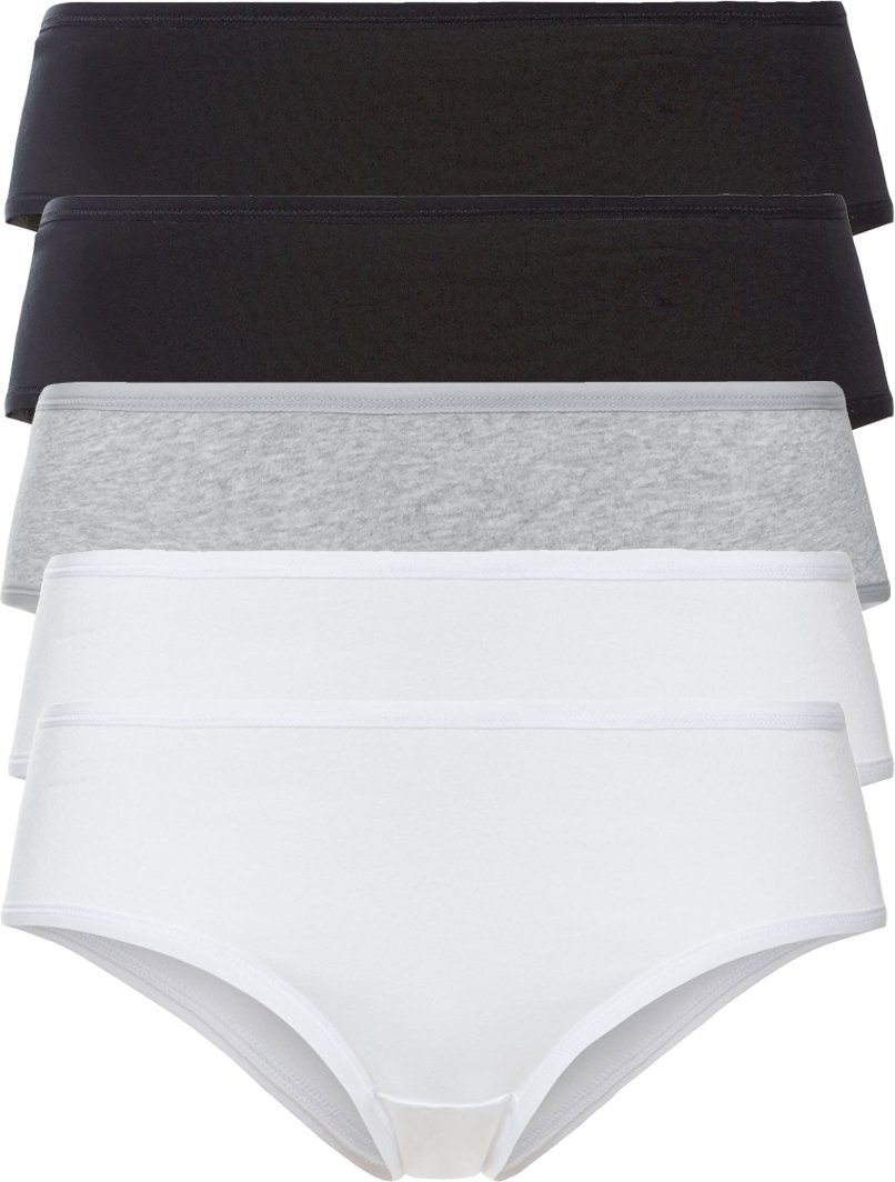 Thumbnail - esmara® Damen Hipster 5er (S(36/38), schwarz/grau/weiß)