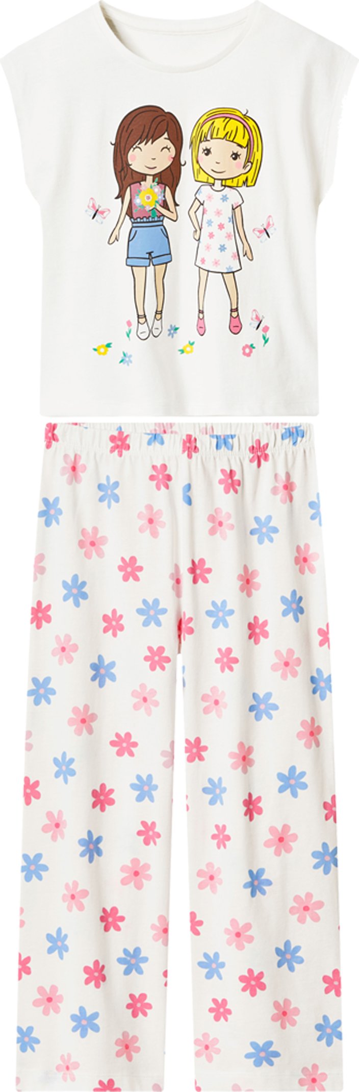 lupilu® Kleinkinder Pyjama (Weiß, 122/128)