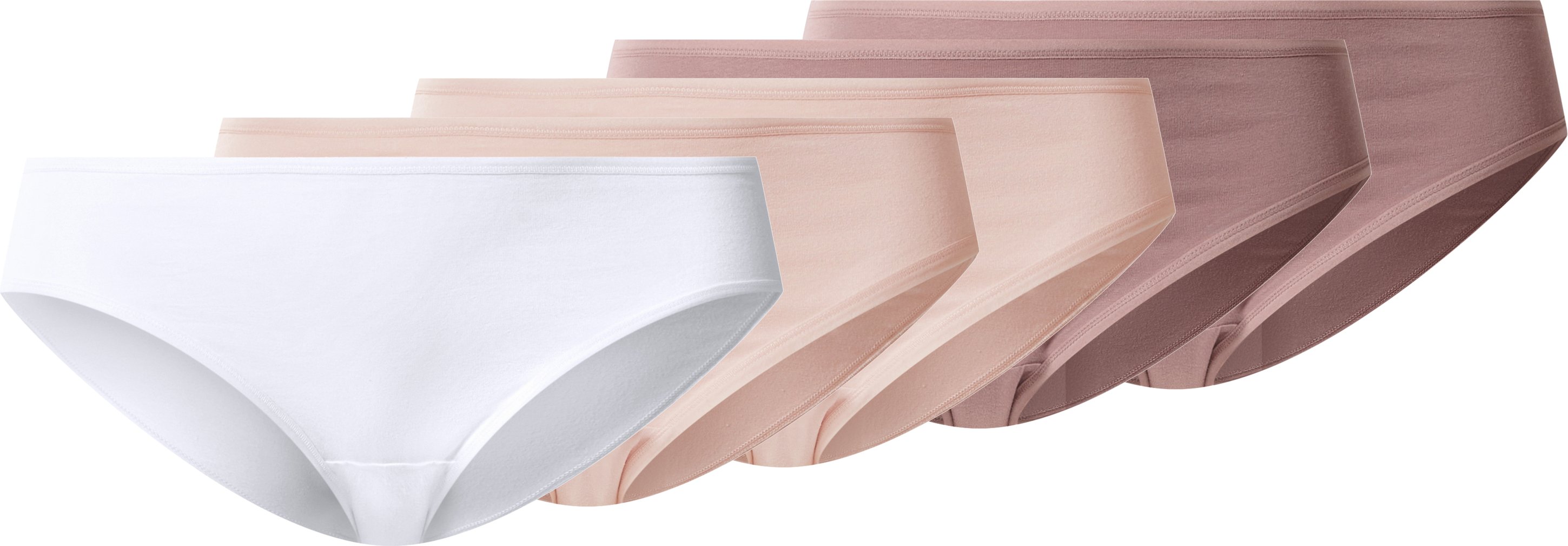 esmara® Damen Slip 5 Stück (dunkelrosa/hellrosa/weiß, 3XL(56/58))