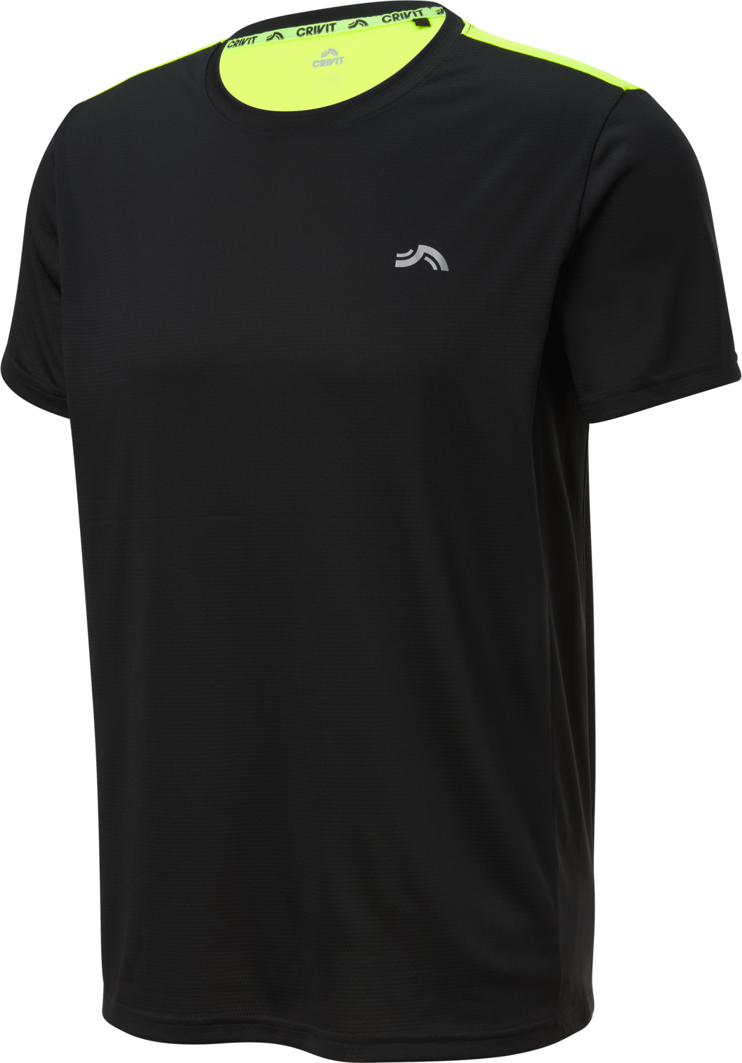 Thumbnail - CRIVIT Herren Funktionsshirt, mit reflektierenden Deko-Elementen (Schwarz, M(48/50))