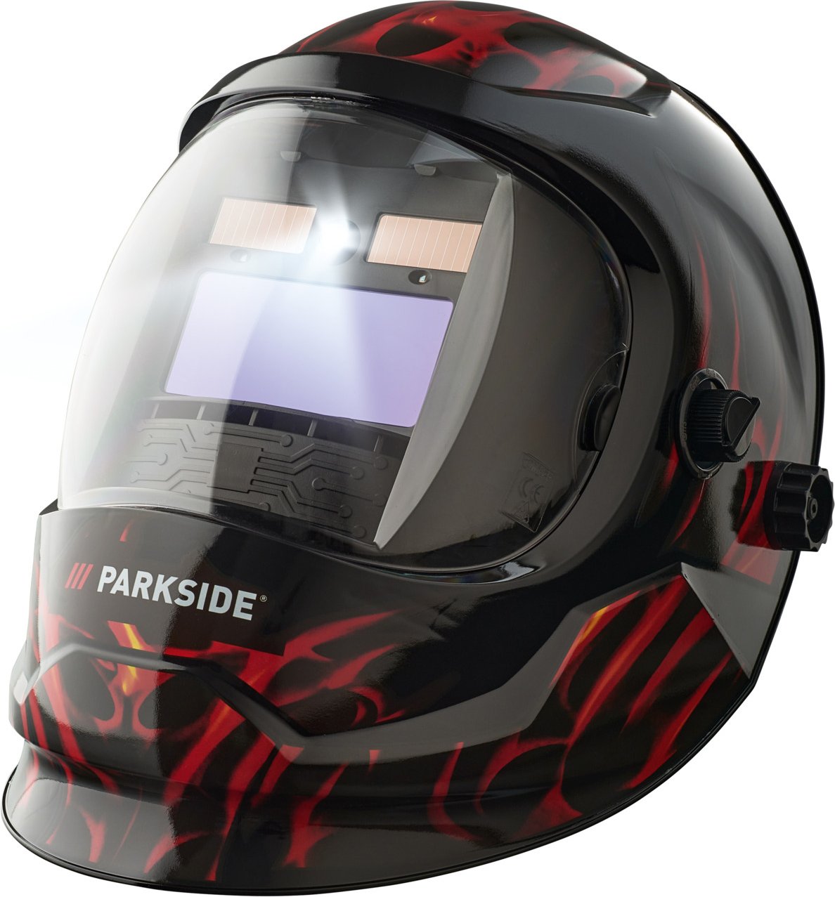 PARKSIDE® Schweißhelm Automatik mit LED PSHL 2 D1 (schwarz/rot)""