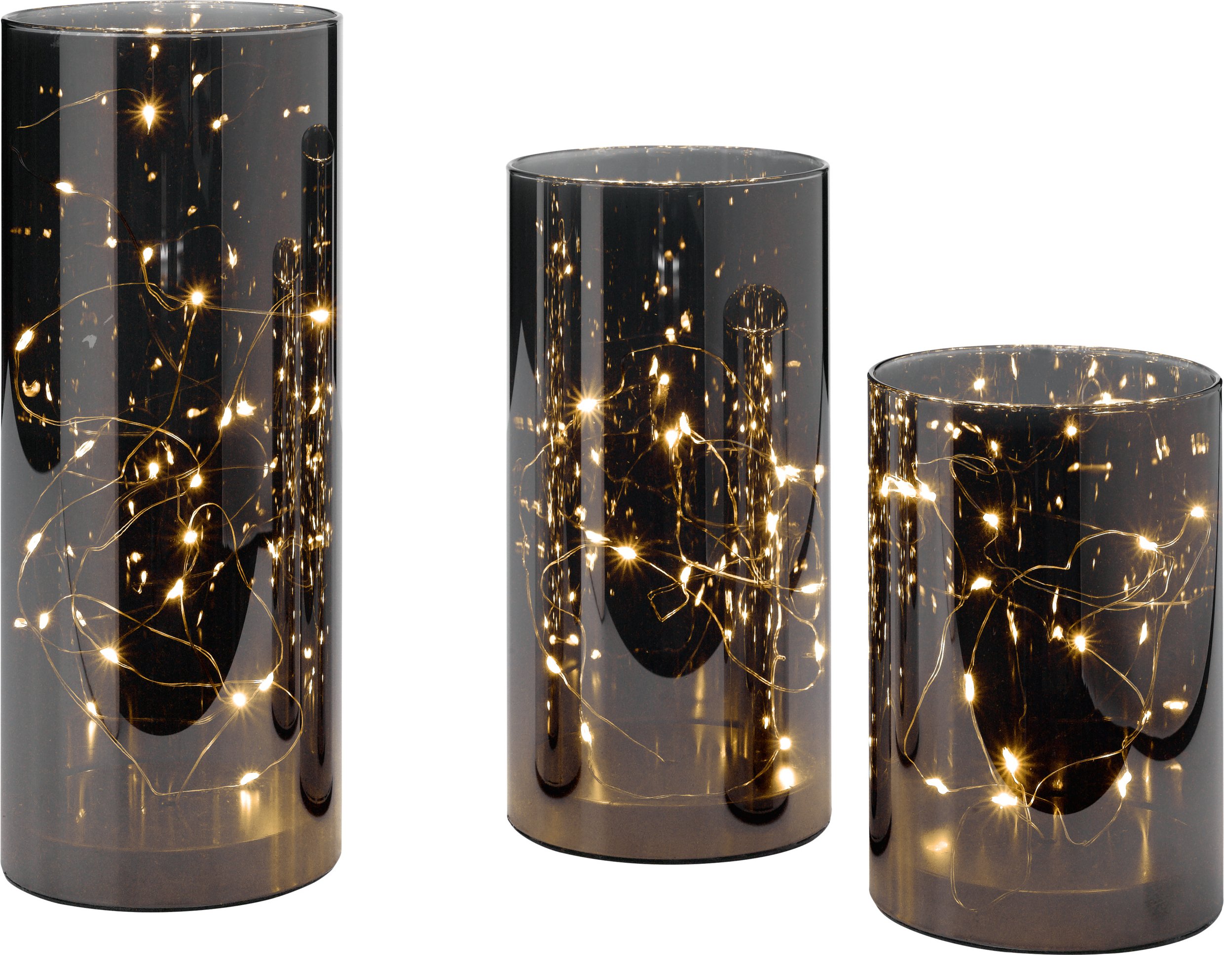 LIVARNO home Zylinder, Kugel 3er Glas (Glaszylinder)