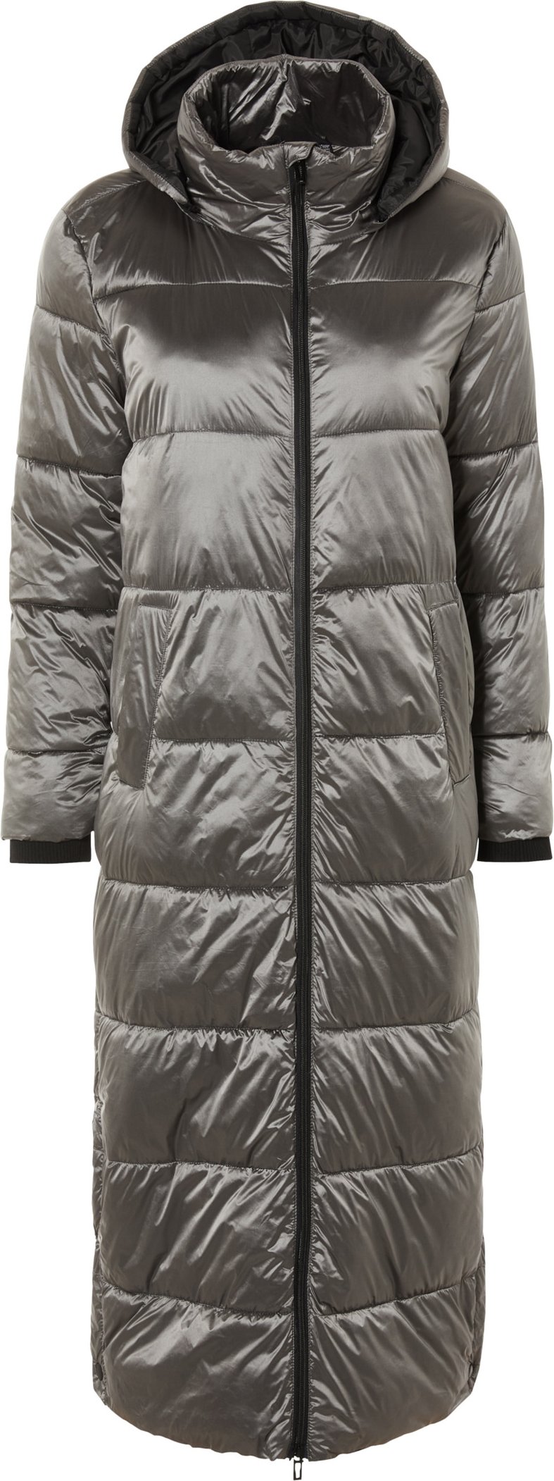 Thumbnail - esmara® Damen Steppmantel Maxi (Silber, M (40/42))