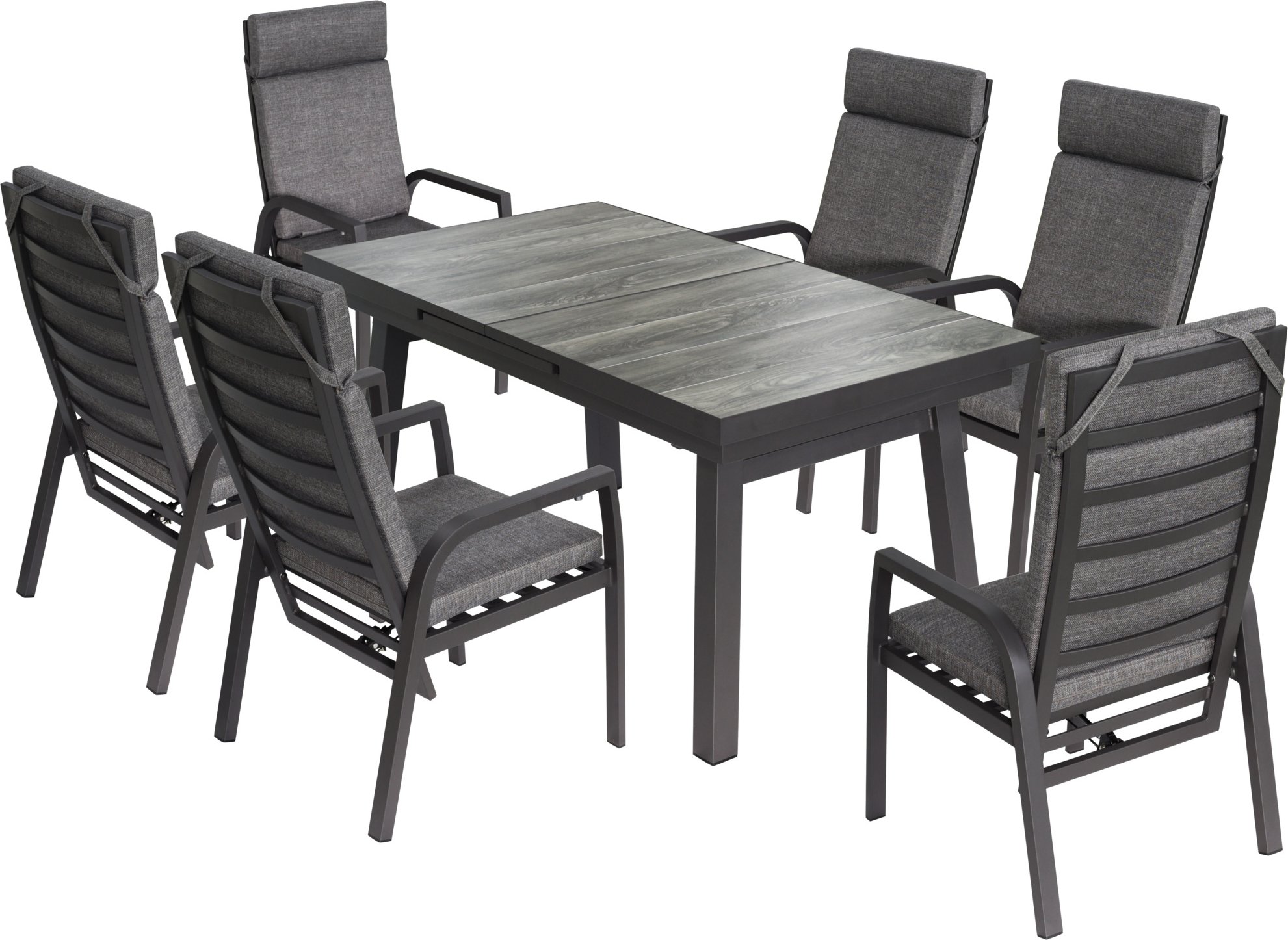 bellavista - Home & Garden® Dining-Set Sydney / Kansas (6 Hochlehner-Sessel Kansas)