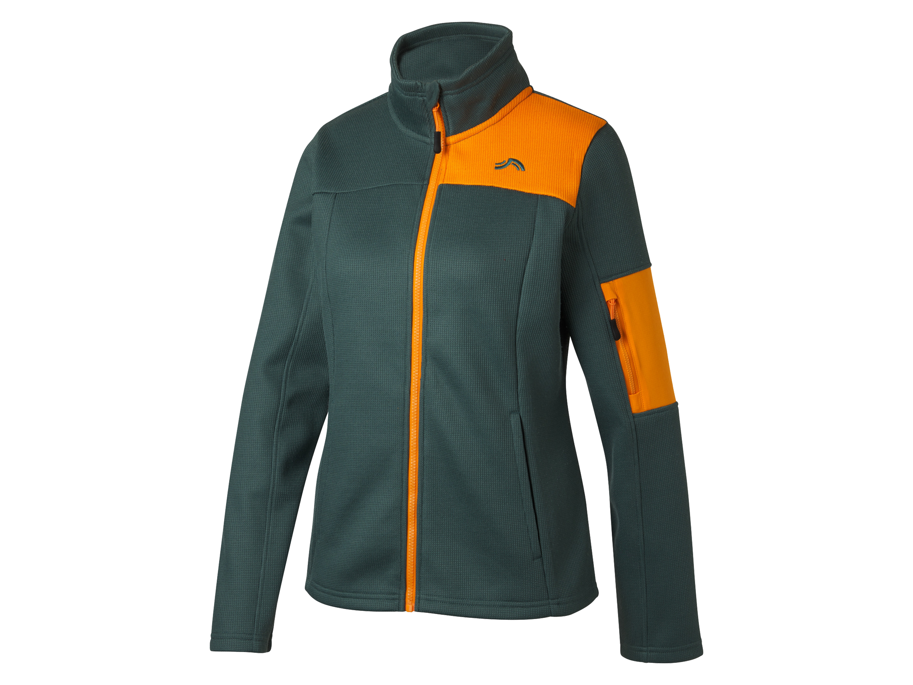 Thumbnail - CRIVIT Damen Strick-Fleecejacke mit seitlichen Eingrifftaschen (Dunkelgrün, XS(32/34))