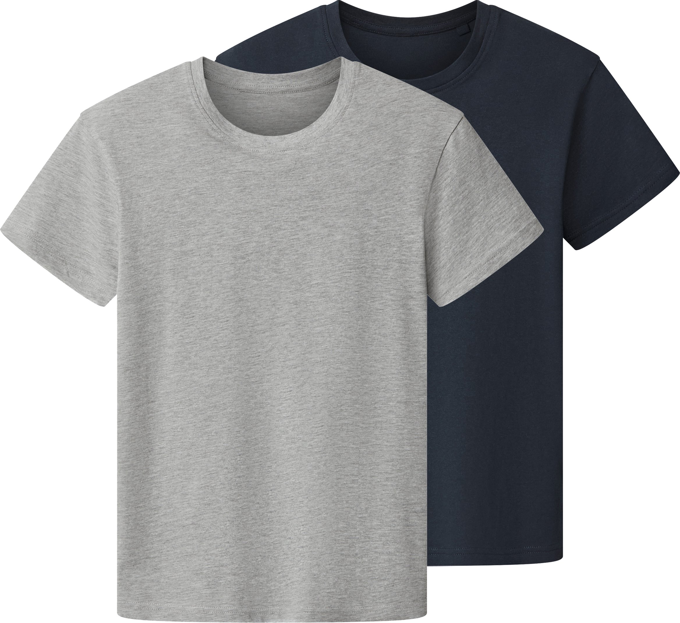 Esmara Kids Jungen T-Shirts, 2 Stück (navy/grau, 146/152)