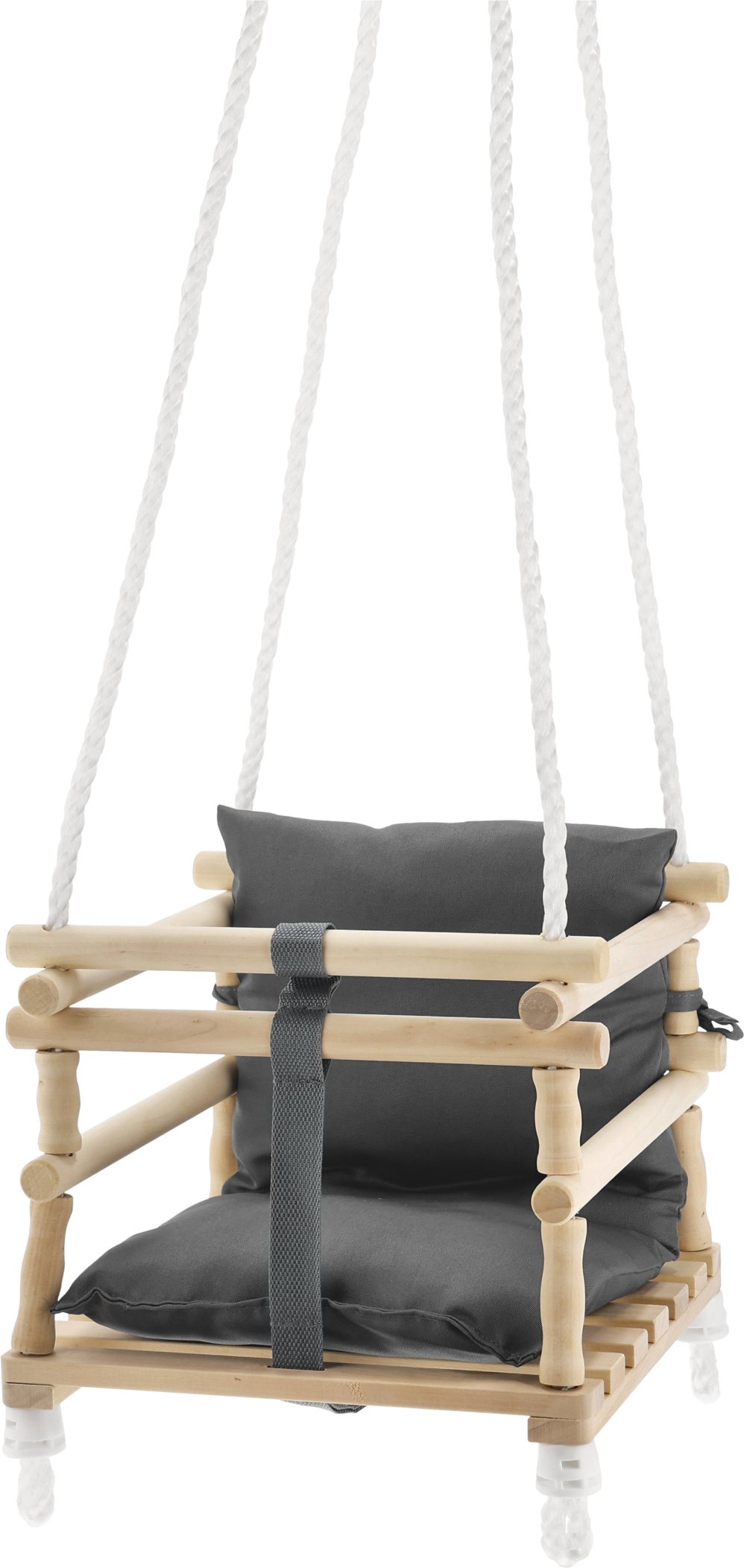 lupilu® Baby Holzschaukel mit Sicherheitssitz (Grau)