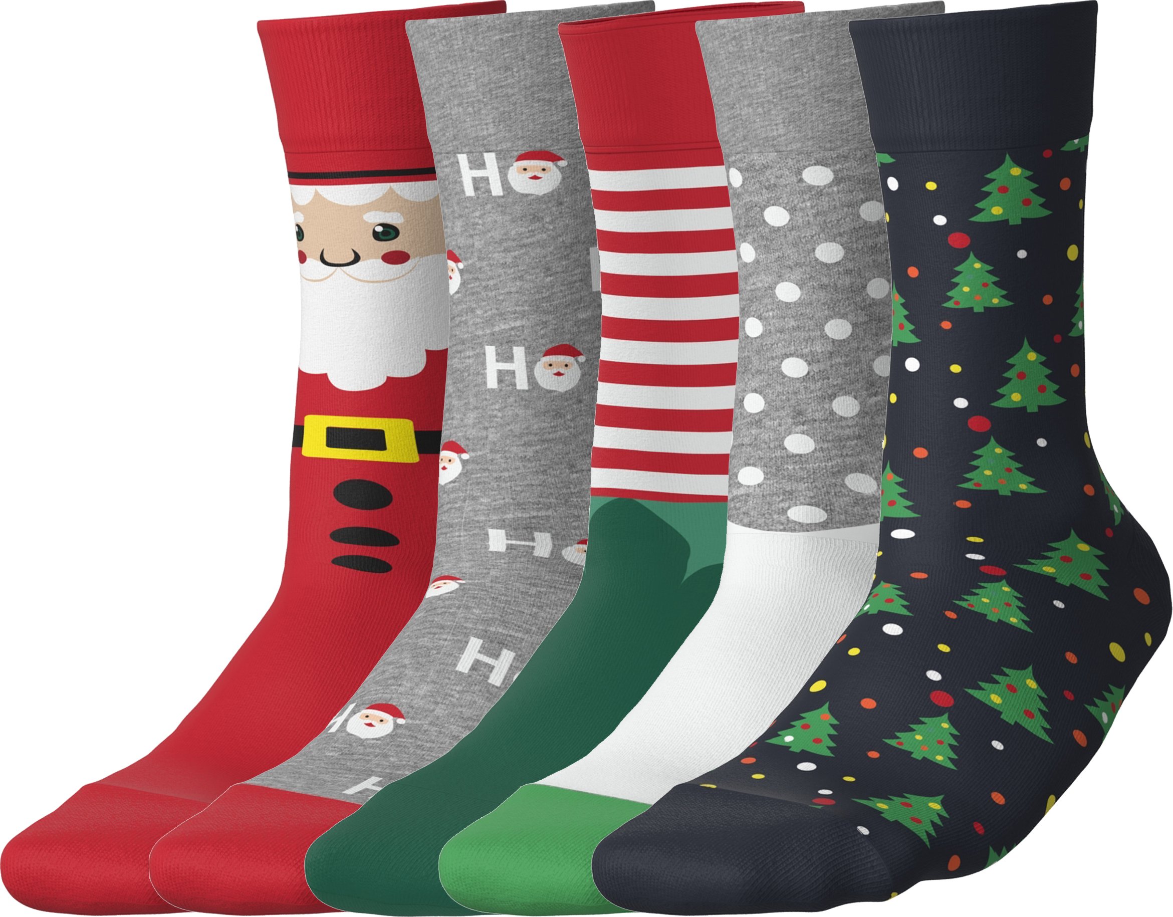 esmara® Herren Socken, 5 Paar (rot/grün/grau, 39-42)