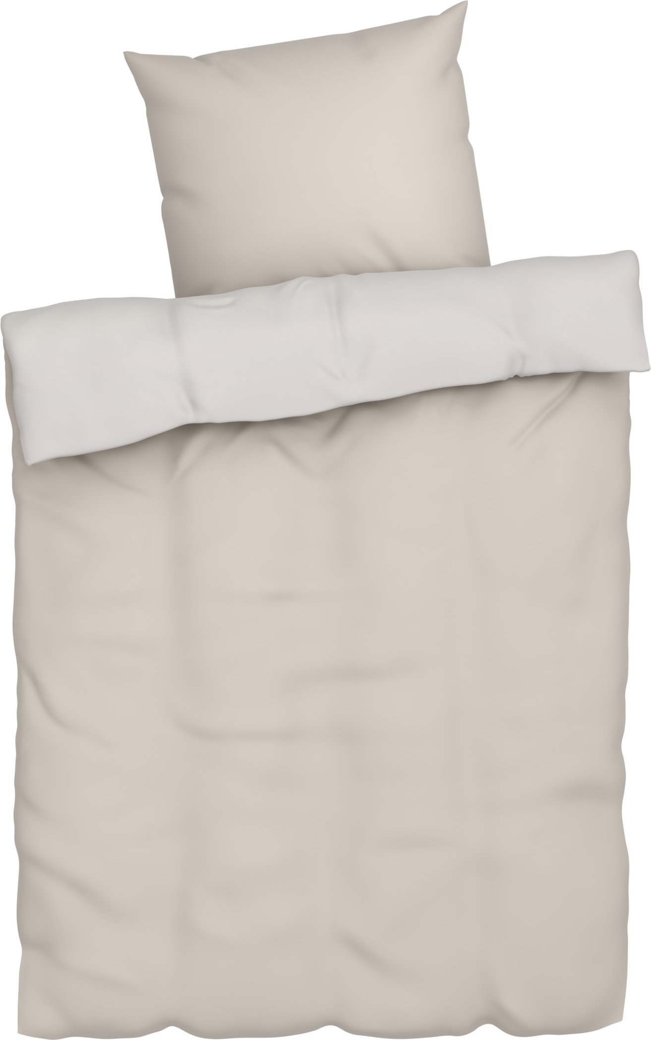 LIVARNO home Bettwäsche Satin 155x220 cm (Beige)