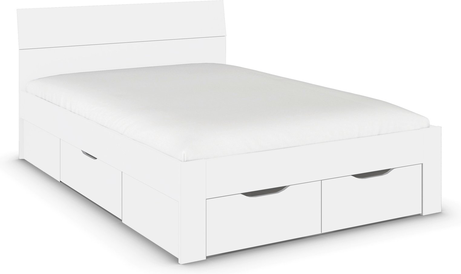 rauch BLUE Flexx Bett, Ergänzung Alabama (inkl. Sockelschubkästen, Alpinweiß, 140 x 200 cm)